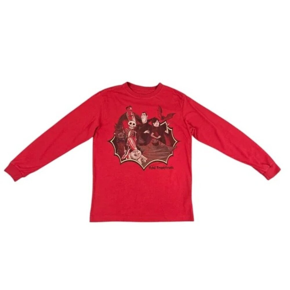 Old Navy Boys Red Hotel Transylvania Long Sleeve T-Shirt Size Medium